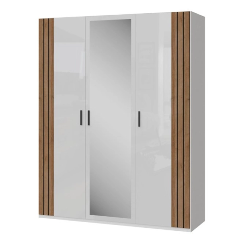 Szafa z lustrem 170 cm Biały/Dąb Riviera